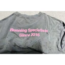 SATISFY washing water makes old holes sports trend short-sleeved T-shirt