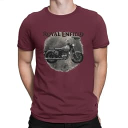 Motorcycles Newest T Shirt for Men Royal Retro Enfield Classic 500 Round Collar Basic Distinctive Birthday Gifts Short Sleeve.