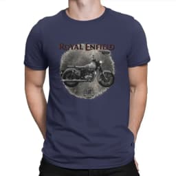 Motorcycles Newest T Shirt for Men Royal Retro Enfield Classic 500 Round Collar Basic Distinctive Birthday Gifts Short Sleeve.