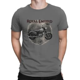 Motorcycles Newest T Shirt for Men Royal Retro Enfield Classic 500 Round Collar Basic Distinctive Birthday Gifts Short Sleeve.