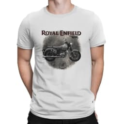 Motorcycles Newest T Shirt for Men Royal Retro Enfield Classic 500 Round Collar Basic Distinctive Birthday Gifts Short Sleeve.