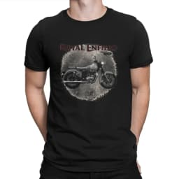 Motorcycles Newest T Shirt for Men Royal Retro Enfield Classic 500 Round Collar Basic Distinctive Birthday Gifts Short Sleeve.