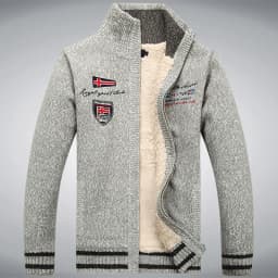 Fleece Warm Man Sweater Wool Liner Winter Cardigan Thicken Overcoat Casual Cotton Black White Red Mens Winter Jacket