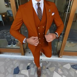 Suit for Mens Wedding Groom Tuxedo Jacket Pants Vest 3-piece Set Formal Peaked Collar Custom Suit Elegant Men