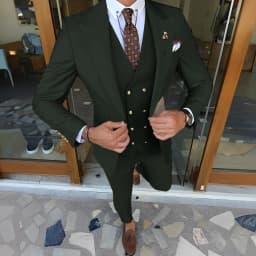 Suit for Mens Wedding Groom Tuxedo Jacket Pants Vest 3-piece Set Formal Peaked Collar Custom Suit Elegant Men