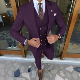 Suit for Mens Wedding Groom Tuxedo Jacket Pants Vest 3-piece Set Formal Peaked Collar Custom Suit Elegant Men