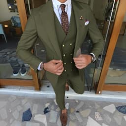 Suit for Mens Wedding Groom Tuxedo Jacket Pants Vest 3-piece Set Formal Peaked Collar Custom Suit Elegant Men
