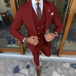Suit for Mens Wedding Groom Tuxedo Jacket Pants Vest 3-piece Set Formal Peaked Collar Custom Suit Elegant Men