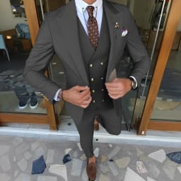 Suit for Mens Wedding Groom Tuxedo Jacket Pants Vest 3-piece Set Formal Peaked Collar Custom Suit Elegant Men
