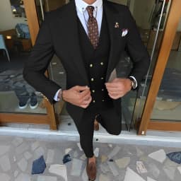 Suit for Mens Wedding Groom Tuxedo Jacket Pants Vest 3-piece Set Formal Peaked Collar Custom Suit Elegant Men