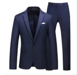 2026 Men's Red Suit 2-Piece Sets, Wedding Party Dress Coat and Pants Asian Size Terno Masculino Black White Blue Costume Homme