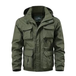 Men Outdoors Hooded Multiple Pockets Safari Style Jackets New Spring Autumn Male Traveling Windproof Waterproof Jackets Coats 5X