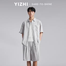 Fashion Men Lyocell Linen Two Piece Set 2026 Summer Lapel Loose Casual Cool Feel Shirt And Shorts Outfit