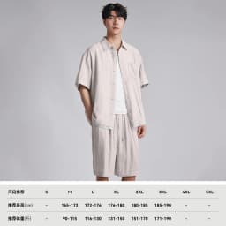 Fashion Men Lyocell Linen Two Piece Set 2026 Summer Lapel Loose Casual Cool Feel Shirt And Shorts Outfit