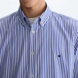 PG Men's Vertical Striped Button-Down Shirt, Regular Fit Long Sleeve Business Casual Cotton Dress Shirt for Work Office