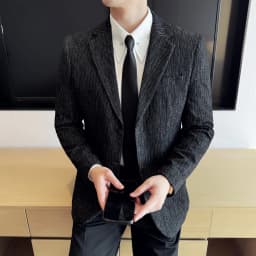 New Fashion Meteor Striped Suit Jacket High Quality Men's Slim Fit Business Formal Social Prom Party Casual Tuxedos 5XL-M