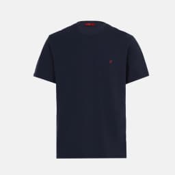 CH Embroidered Solid Color Short Sleeve T Shirt Men Crew Neck Regular Fit Classic Timeless Premium Fabric Casual Daily Tops