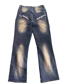 【HME】Men's Jeans | Vintage Yellow Mud Faded Wash Denim Pants Use Premium Thick Denim with Gradient Whisker Craft, Pre-Washed Fabric Avoids Shrinkage and Fading, Natural Color Layering Delivers Authentic Retro Texture for Long-Term Daily Wear