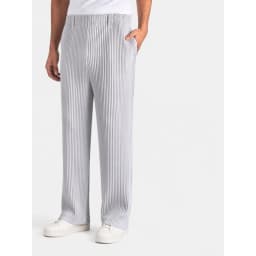 Miyake Pleated Men Trousers Baggy Straight Pants Fashion Casual Pants Japanese Style Miyake Pleated Pants