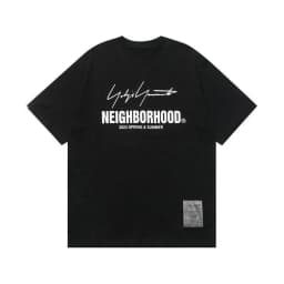 NEIGHBORHOOD NBHD Printed Crew Neck Short‑Sleeve T‑Shirt Loose Casual Versatile Unisex Basic Daily Tops for Men Women