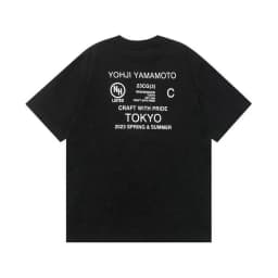NEIGHBORHOOD NBHD Printed Crew Neck Short‑Sleeve T‑Shirt Loose Casual Versatile Unisex Basic Daily Tops for Men Women