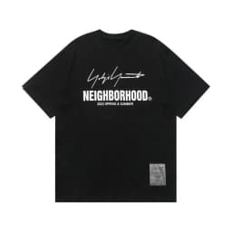 NEIGHBORHOOD NBHD Printed Crew Neck Short‑Sleeve T‑Shirt Loose Casual Versatile Unisex Basic Daily Tops for Men Women