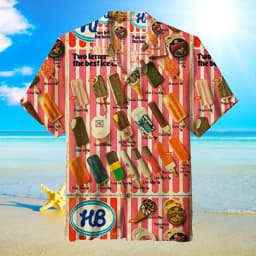 2024 Hawaiian Shirts For Men Summer Ice Cream T-Shirt Beach Prints Short Sleeved Shirt Tops Casual Original Design Men's Clothes