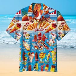 2024 Hawaiian Shirts For Men Summer Ice Cream T-Shirt Beach Prints Short Sleeved Shirt Tops Casual Original Design Men's Clothes