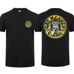 2024 Summer Amazing Male T-Shirt Mens 100%Cotton Tshirts Double Sided Gas Monkeys GarageTops Streetwear Graphiiccs Print Man