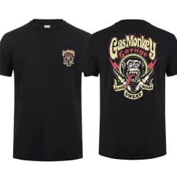 2024 Summer Amazing Male T-Shirt Mens 100%Cotton Tshirts Double Sided Gas Monkeys GarageTops Streetwear Graphiiccs Print Man