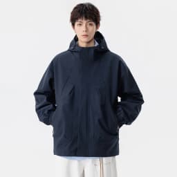 Men Jacket Hooded Windbreaker Trench Coats Oversize 6XL 7XL 8XL Plus Size Waterproof Black Outerwear Camping Loose Thin Softshel