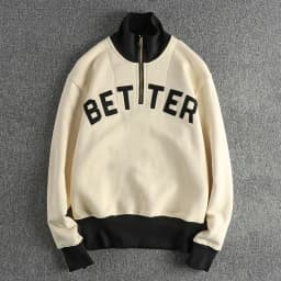 Autumn American Retro 460G Thick Velvet Letter Printed Knitted Hoodies Men's 100% Cotton Washed Heavyweight Casual Sweatshirt