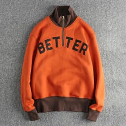 Autumn American Retro 460G Thick Velvet Letter Printed Knitted Hoodies Men's 100% Cotton Washed Heavyweight Casual Sweatshirt
