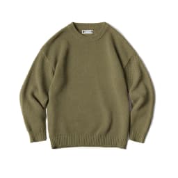Maden Workwear Men's Vintage Heavyweight Grey Pineapple Pattern Sweater Thickened Round Neck Lazy Autumn Knit