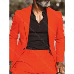 Brown Notch Lapel Men's Suits Formal Tuxedo For Wedding Prom Business Slim Blazer Sets Custom 2-Piece Jacket+Pants Costume Homme