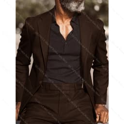 Brown Notch Lapel Men's Suits Formal Tuxedo For Wedding Prom Business Slim Blazer Sets Custom 2-Piece Jacket+Pants Costume Homme