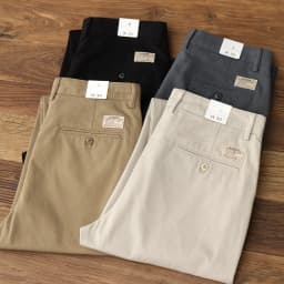 2024 Spring and Autumn New American Retro Woven Twill Chino Cargo Pants Men's Simple 100% Cotton Washed Casual Straight Trousers