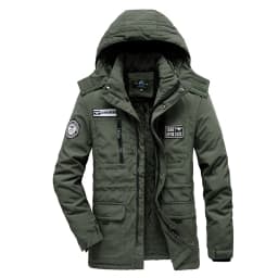 Outdoors Comfort Removable Hat Men Jacket Winter Windproof Keep Warm Casual Parka New Fashion Solid Fleece Thickening Coat Men