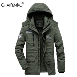 Outdoors Comfort Removable Hat Men Jacket Winter Windproof Keep Warm Casual Parka New Fashion Solid Fleece Thickening Coat Men