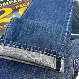 Spring new style red edge red ear jeans men's American retro style loose straight pants Ami trendy khaki