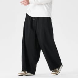 Wide Leg Pants Men's Comfortable to wear Casual Pants Japanese Harun Pants Men's Lantern Drawstring Sweatpant Trousers Plus Size