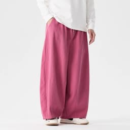 Wide Leg Pants Men's Comfortable to wear Casual Pants Japanese Harun Pants Men's Lantern Drawstring Sweatpant Trousers Plus Size