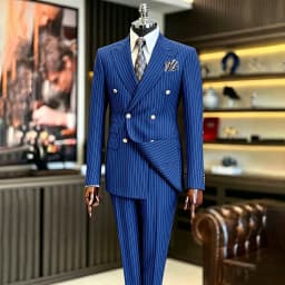 Luxury Handsome 2 Piece Jacket Pants Double Breasted Peak Lapel Slim Fit Business Gentleman Banquet Traje De Hombre Elegant
