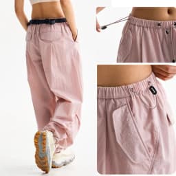 Unisex Outdoor Waterproof Cargo Pants - Quick Dry Wide Leg Techwear Trousers | Windbreaker Hiking Sweatpants with Double