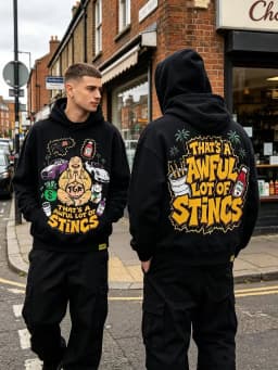 High Street Gun Big Letter Print Terry Hooded Hoodies for Men Streetwear Pullover Loose Casual Sweatshirt Oversized Hoody