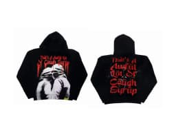 High Street Gun Big Letter Print Terry Hooded Hoodies for Men Streetwear Pullover Loose Casual Sweatshirt Oversized Hoody