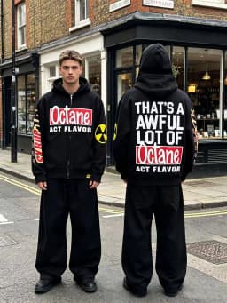 High Street Gun Big Letter Print Terry Hooded Hoodies for Men Streetwear Pullover Loose Casual Sweatshirt Oversized Hoody