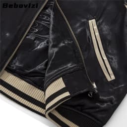 Japanese Style Nine Tailed Fox and Flame Embroidered Jacket 2025 Women Men Baseball Streetwear Harajuku Clothing Autumn Coats