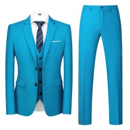 16 Colors ( Jacket + Vest + Pants ) Men's High Quality Formal Business Slim Fit Mens Suit Best Groom Wedding Tuxedos 3 piece Set