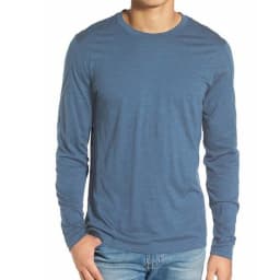 Men's 100% Merino Wool Long Sleeve T-Shirt 200gsm Thermal Base Layer Wicking Breathable Anti-Odor Wool Shirt for Outdoor Activit